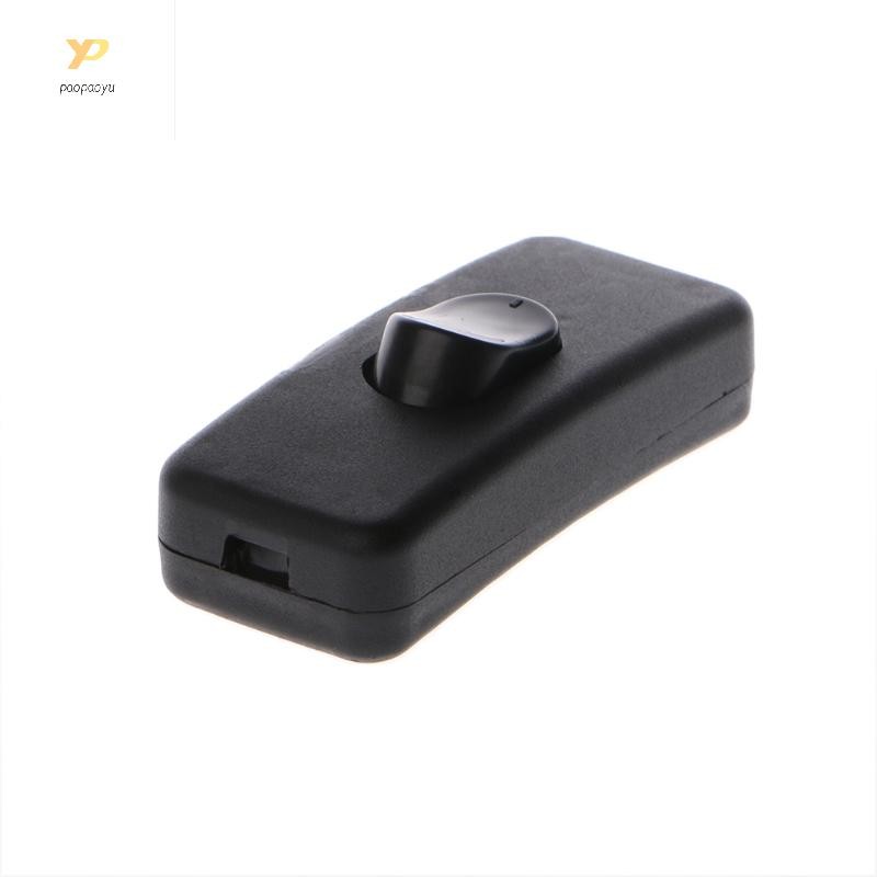 Ppy 250V 2A Nội Tuyến BẬT TẮT Bàn Đèn Dây Cáp Chuyển Đổi Rocker Switch Đen