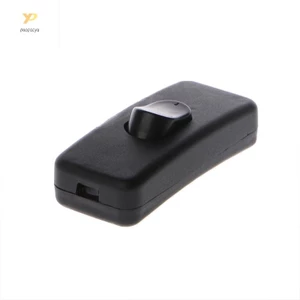 Ppy 250V 2A Nội Tuyến BẬT TẮT Bàn Đèn Dây Cáp Chuyển Đổi Rocker Switch Đen