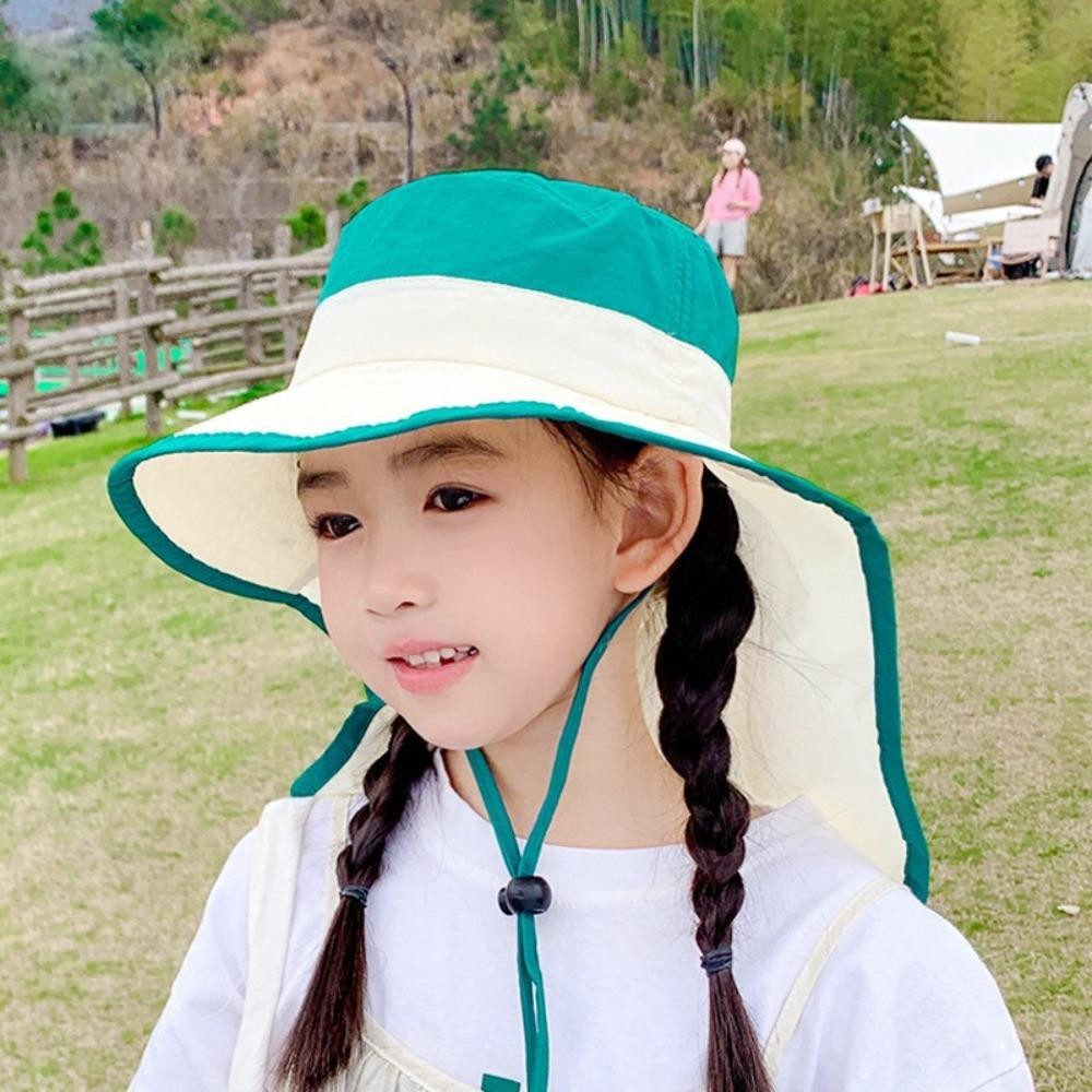 Mũ chống nắng FEDAOG, Mũ ngư dân chống nắng vành rộng, Áo khô nhanh phong cách Nhật Bản có khăn choàng đi biển mùa hè