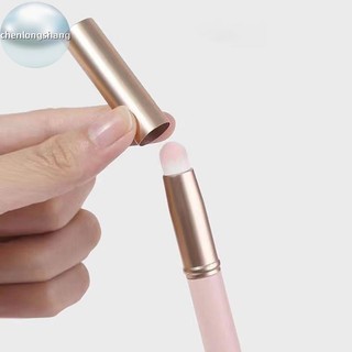 Chenlongshang Di Động Tròn Môi Bàn Chải Mang Theo Nắp Son Môi Bàn Chải Che Khuyết Điểm Mềm Mại Tổng Hợp Cô Gái Son Bóng Mờ Cọ Trang Điểm EN
