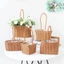 Giỏ hoa cô dâu IFASIN, Giỏ cắm hoa dệt bằng tay Willow Mây, Hộp đựng dã ngoại có tay cầm Giỏ dệt dã ngoại Cô gái hoa