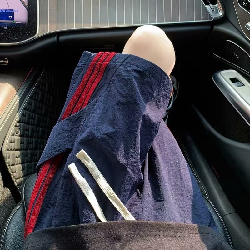 ThaliaWisp Quần Short Thể Thao Nam Mùa Hè Băng Lụa Nhanh Khô Quần Đi Biển Phong Cách Hồng Kông Hợp Thời Trang Thương Hiệu Rời