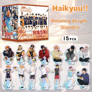 Haikyuu!! Xoay Acrylic Standee Blind Box Set – 15 Thiết Kế Độc Đáo Anime Để Bàn Nhân Vật Bộ Sưu Tập Túi Mù