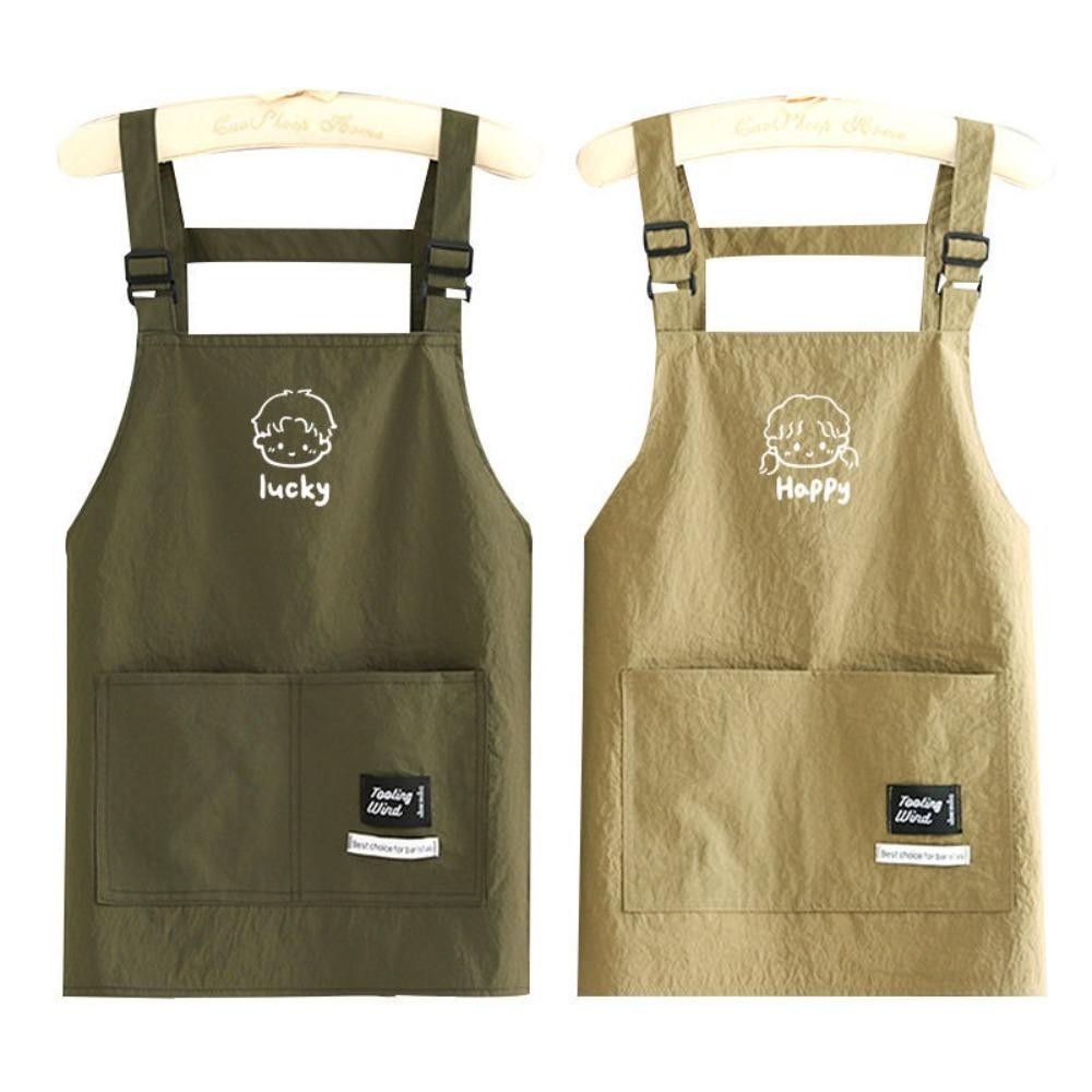 Tạp dề Kitch SLICELLIFE, Tạp dề đầu bếp chống bẩn chống dầu, Đồ nấu ăn hoạt hình chống nước không tay di động cho nhà bếp gia đình