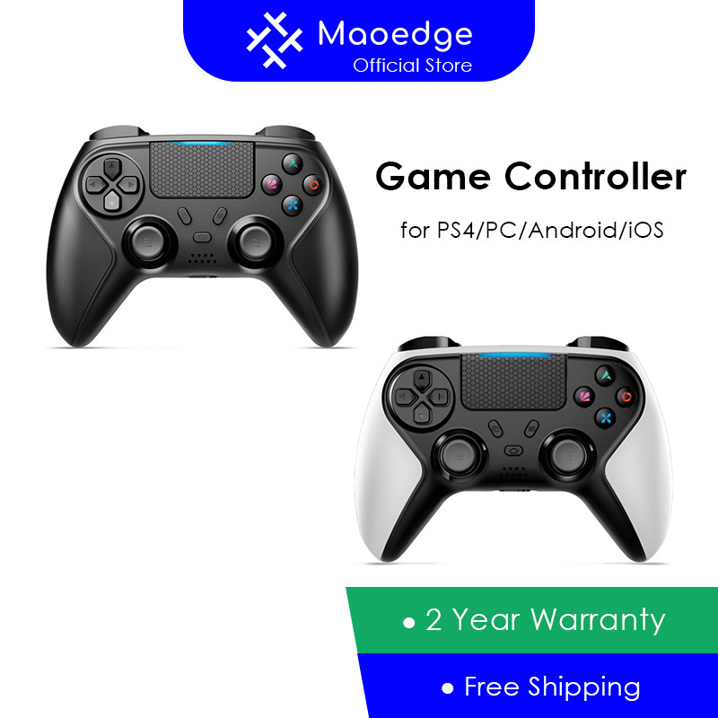 Bộ điều khiển trò chơi không dây Maoedge Tay cầm chơi Game Bluetooth có đèn RGB cho bộ điều khiển điện thoại PC PS4