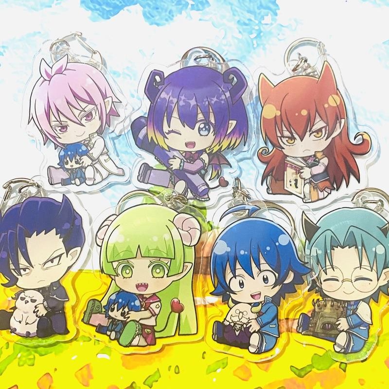 ( Mica trong acrylic ) Móc khóa xᶖnh xắn in hình Mairimashita! Iruma-kun IRUMA GIÁ ĐÁO! anime chibi xᶖnh xắn độc đáo
