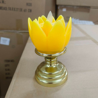Đèn Hoa Sen Đặt Bàn Thờ Sử Dụng Pin, Đèn LED An Toàn Dành Cho Ban Thờ Phật Giáo