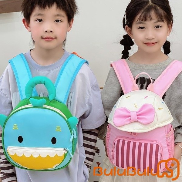 balo cho bé màm non, Khủng long hoạt hình có nơ siêu nhẹ dành cho trẻ mới biết đi Bé trai Bé gái 1-3 tuổi