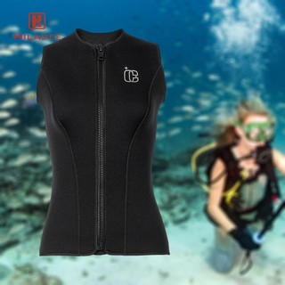 HILABEE 3mm Nữ Wetsuit Top Scuba Áo Mềm Giữ Ấm Tối Giản Áo Vest Không Tay Cho Tập Luyện Thể Thao Dưới Nước Kayaking Lặn Biển