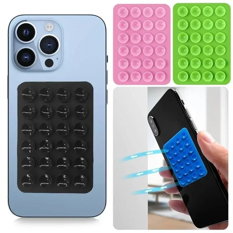 Silicone Hút Điện Thoại Thảm Đa Năng Hút Cốc Treo Tường Chống Trơn Trượt Một Mặt Gắn Mặt Sau Miếng Dán