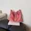 Túi Tote Kẻ Sọc OLVIDO, Thiết Kế Thắt Nơ Polyester Túi Đeo Vai, Túi Mua Sắm Dung Tích Lớn Nhẹ Thời Trang Mua Sắm