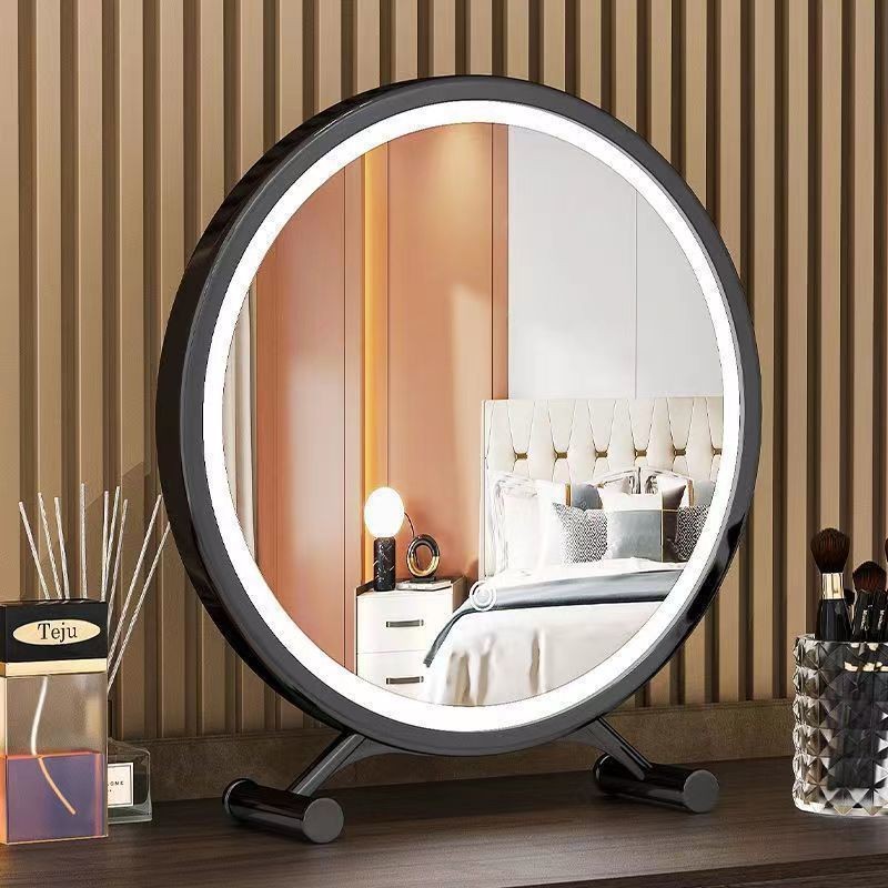 ✨9829 Tai Mèo Tây Tạng Hộ Gia Đình Dẫn Gương Trang Điểm Bàn Trang Điểm Có Đèn Ký Túc Xá Để Bàn Phòng Ngủ Gương Để Bàn 25.5.12