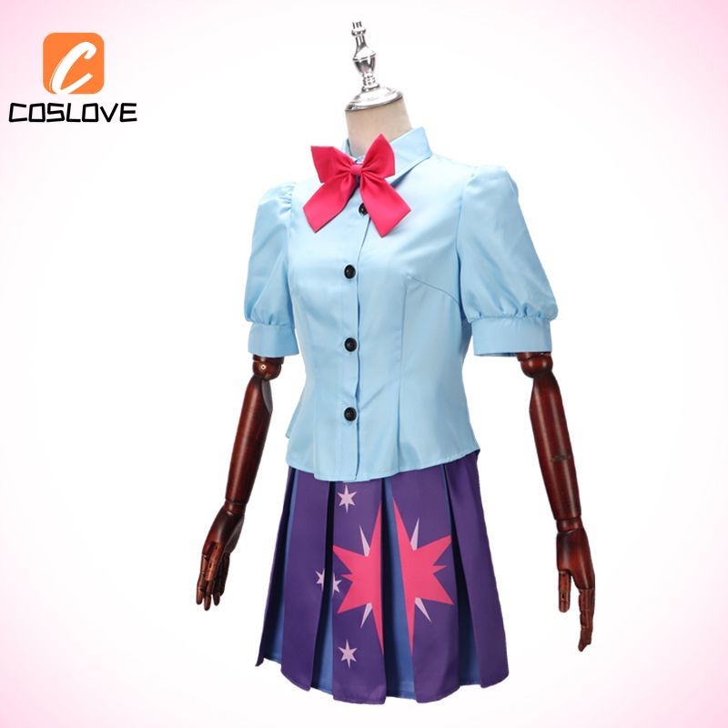 My Little Pony Twilight Sparkle Cosplay Quần Áo Trọn Bộ Trang Phục Phù Hợp Với Người Phụ Nữ Đầm Tay Ngắn Cosplay Đảng Hiệu Suất