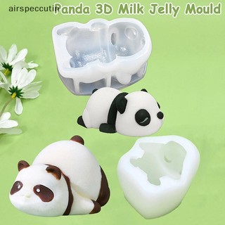Airspecutin Dễ Thương Gấu Trúc Sữa Pudding Khuôn Silicon Hoạt Hình Dễ Thương Bánh Thạch Khuôn Trang Trí Bánh Nướng Bánh Dụng Cụ Làm Bánh Dụng Cụ Món Tráng Miệng EN