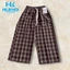 Quần lửng kẻ caro, ống rộng, thời trang mùa hè - HiLiKhoiStore quần caro