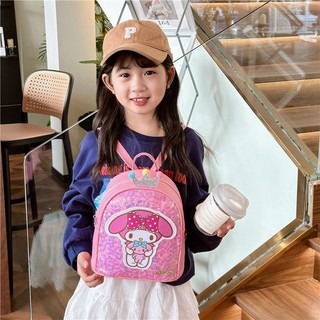 2025 Kuromi Sequin Ba Lô Cho Bé Gái Túi Ăn Nhẹ Hoạt Hình Dễ Thương Cho Du Lịch Mầm Non Và Đi Học