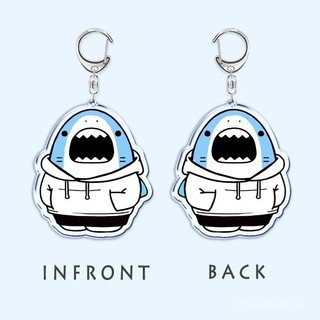 Phim Hoạt Hình Ngủ Cá Mập Mèo Người Bạn Tôm Meo Keychain Cho Nam Giới Phụ Nữ Phụ Kiện Túi Móc Chìa