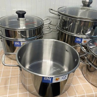 [Giá Xưởng] Bộ Nồi Xửng Hấp Inox Đông Á – Hấp Cá, Gà, Nấu Xôi – Đáy Từ Dùng Được Bếp Từ