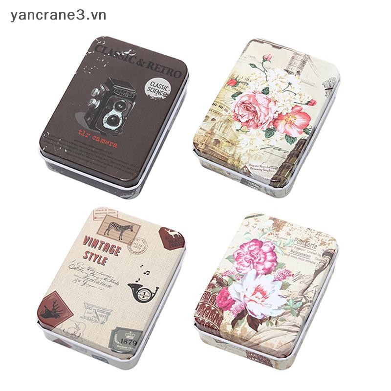 {YAN3} Hộp thiếc có nắp Hộp đựng hình chữ nhật nhỏ di động Hộp đựng kẹo rỗng Hộp đựng thuốc Hộp quà tặng Hộp đóng gói {yancrane3.vn}