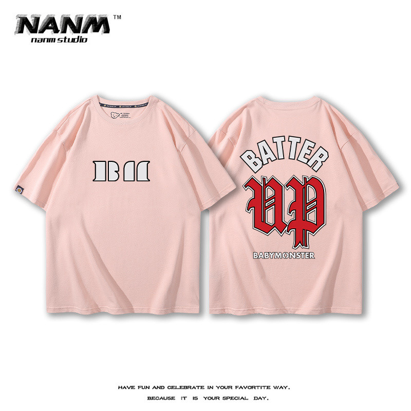 BABYMONSTER Tour HELLO MONSTER Hàng hóa ngắn tay nam nữ Người hâm mộ Áo thun cổ vũ mùa hè