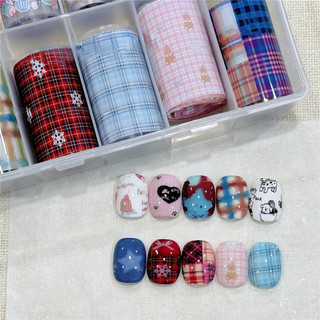 XEIJAYI Bộ giấy chuyển nghệ thuật 10PCS/1 hộp, giấy decal bầu trời sao, trang trí móng tay, dụng cụ cho tiệm