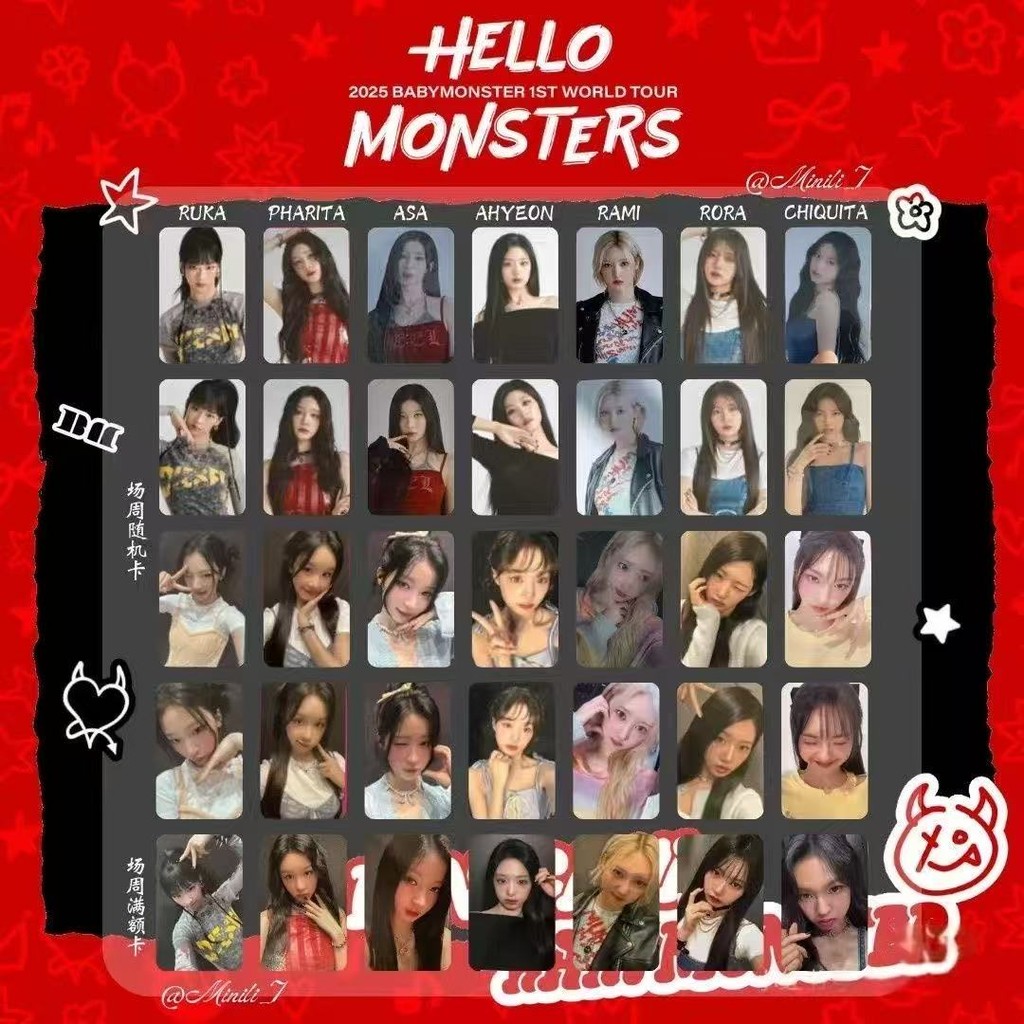 Babymonster HELLO MONSTERS Japan Photocard Thẻ giao dịch ngẫu nhiên