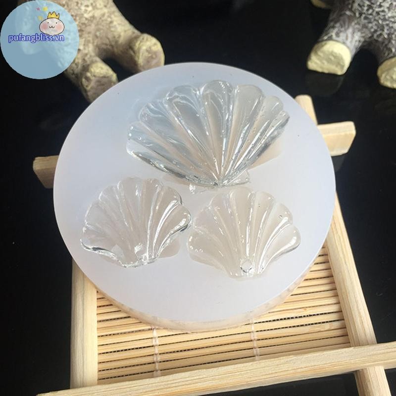 Pufangbliss Khuôn Silicon DIY Sao Biển Conch Silicon Khuôn Làm Bánh Kẹo Bánh Trang Trí Dụng Cụ Đất Sét Nhựa Nghệ Thuật Khuôn VN