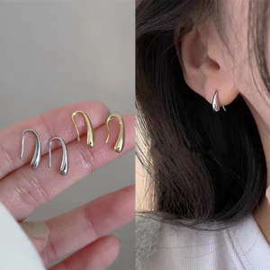 Bông tai thả nước bạc S925 tối giản Bông tai nữ nhỏ phù hợp