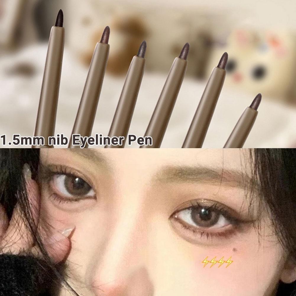 4 Màu Bút Kẻ Mắt Lâu Dài Bút Gel Chống Thấm Nước Matte Eyeiner Dễ Dàng Nâu / Màu Đen / Bút Chì L9w6