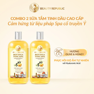 [MUA 1 TẶNG 1] Sữa tắm tinh dầu Ý phục hồi độ ẩm làn da với HA Beauty Republic Toscana Glow Hương Olive & Honey 500ml