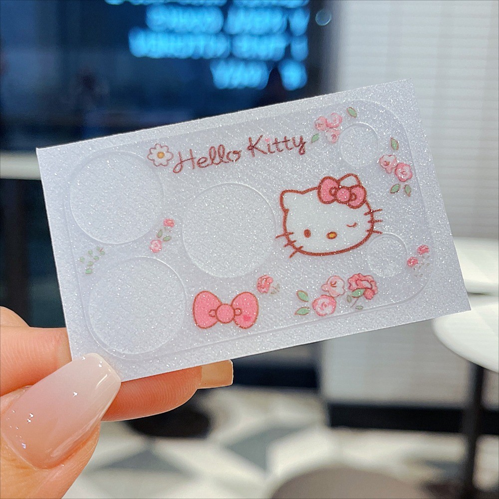 Nhận Rich Stitch Cat Cat Hollow Out Long Lanh Miếng Dán Cho iPhone 17 Pro Max 17 Pro Phim Mềm Ống Kính Đế Miếng