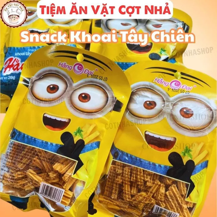 Combo gói snack hình khoai tây chiên Minions, đồ ăn vặt Hằng Đại (gói 20g) đồ ăn vặt đồ ăn vặt 1k