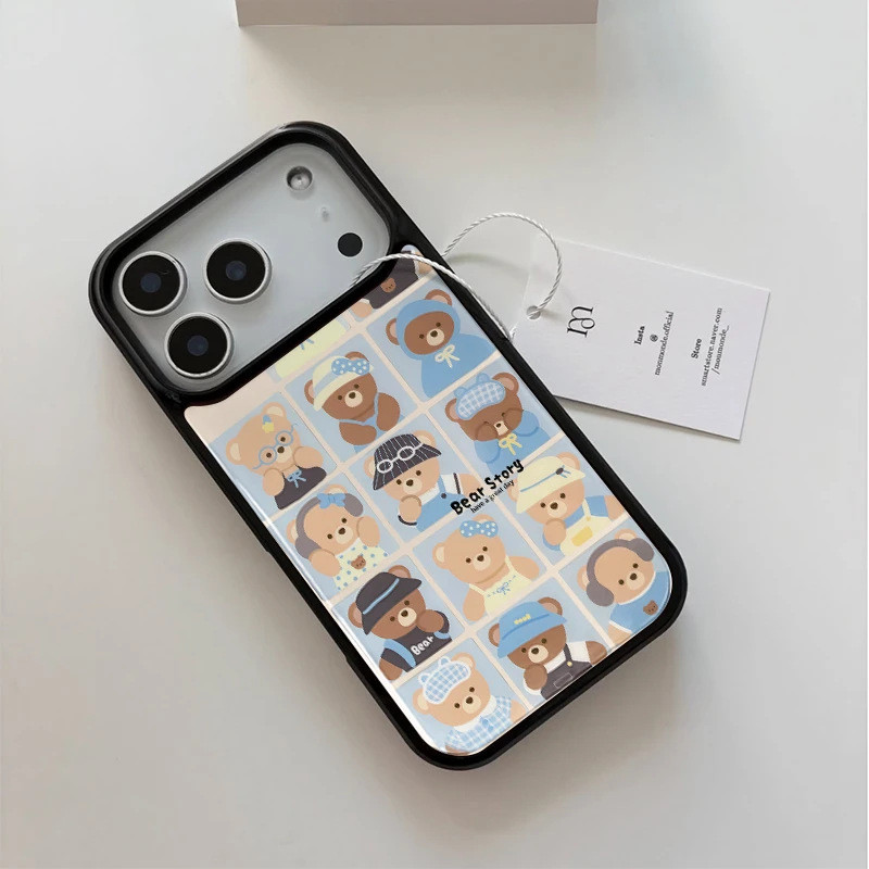 Gongge Mũ Gấu Thích Hợp Cho Apple 16 / 17promax Vỏ Điện Thoại IP15 Thả Keo Gel 14Pro Dễ Thương132025.12.24