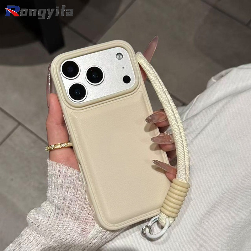 Ốp Điện Thoại Da PU Ốp Lưng Cho Honor 300 200 100 Pro 90 Lite 80 70 Magic 8 7 Pro 6 Lite Vỏ Màu Kẹo Dễ Thương Đơn Giản Lớn Lên Mặt Sau Mềm Có Dây Tay