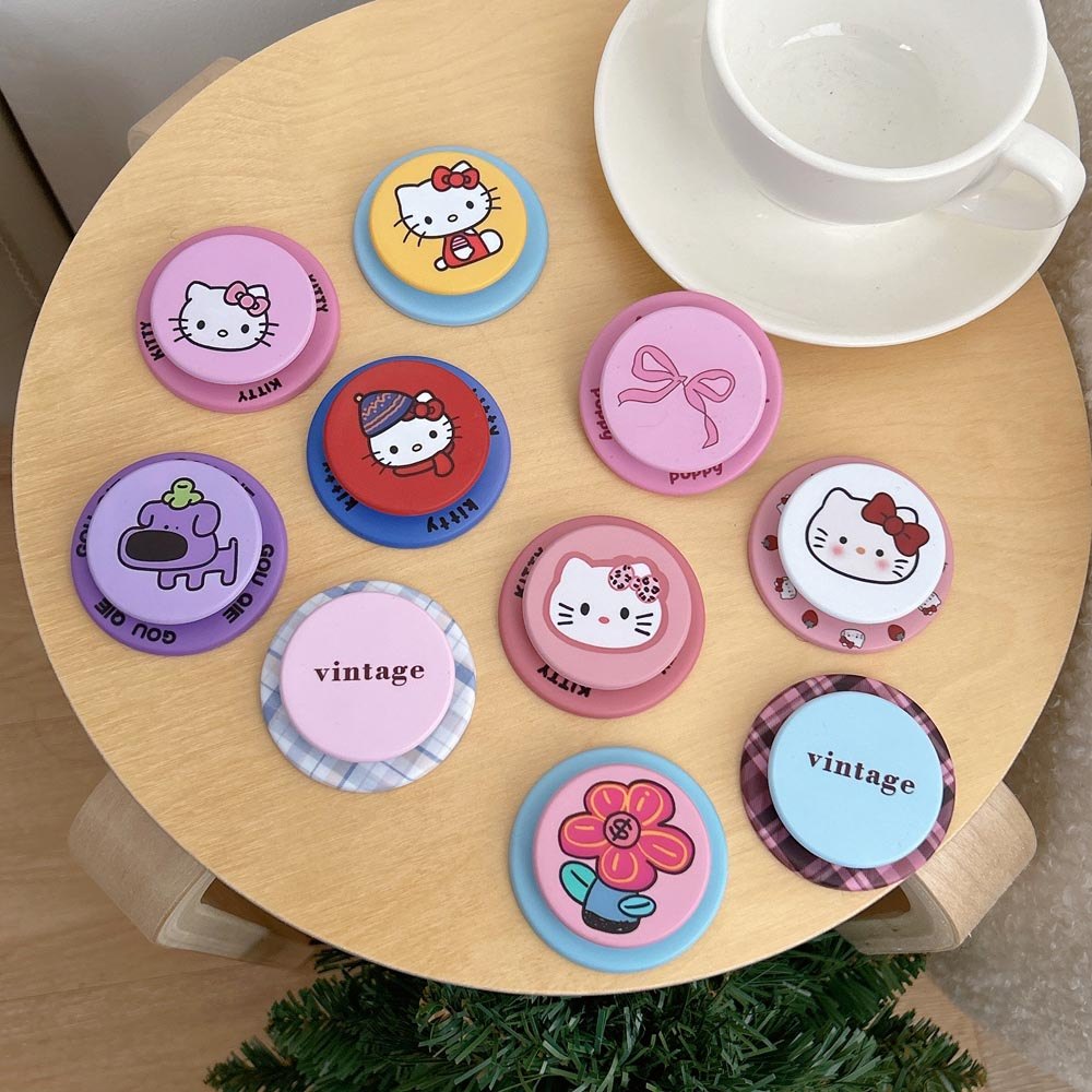 Popsocket Kitty Cat Bow Magnet Giá đỡ điện thoại có thể gập lại cho điện thoại nam châm