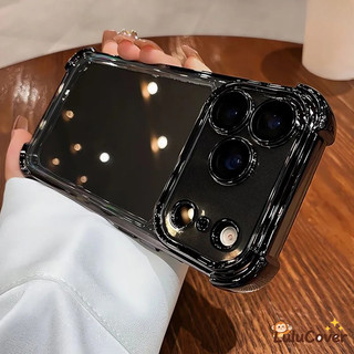 Ốp Lưng Trong Suốt Khung Sáng Bóng Cho Samsung Galaxy A34 A33 A32 A31 A26 A25 A24 A23 A22 A21S A20S A20 5G 4G Bao Bling Bling Cao Cấp Bóng Bảo Vệ Ống Kính Ốp Lưng