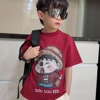 [AFF- DOU DOU KID] AP66S Cậu Bé Shin Áo Phông Trẻ Em 14-48kg,chất phông hữu cơ cao cấp