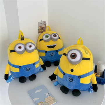 Ba Lô Trẻ Em Hình Thú Bông Minions Kẻ Trộm Mặt Trăng, Balo Đi Học Cho Bé Gái Dễ Thương Dung Lượng Lớn, Cặp Sách Hình Ba Lô Trẻ Em Hình Thú Bông Minions Kẻ Trộm Mặt Trăng, Balo Đi Học Cho Bé Gái Dễ Thư