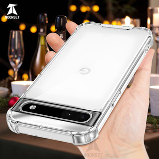 Dành cho Google Pixel 6A / 6 Pro Ốp điện thoại cứng pha lê trong suốt chống rơi 4 chiếc Vỏ mỏng chống sốc