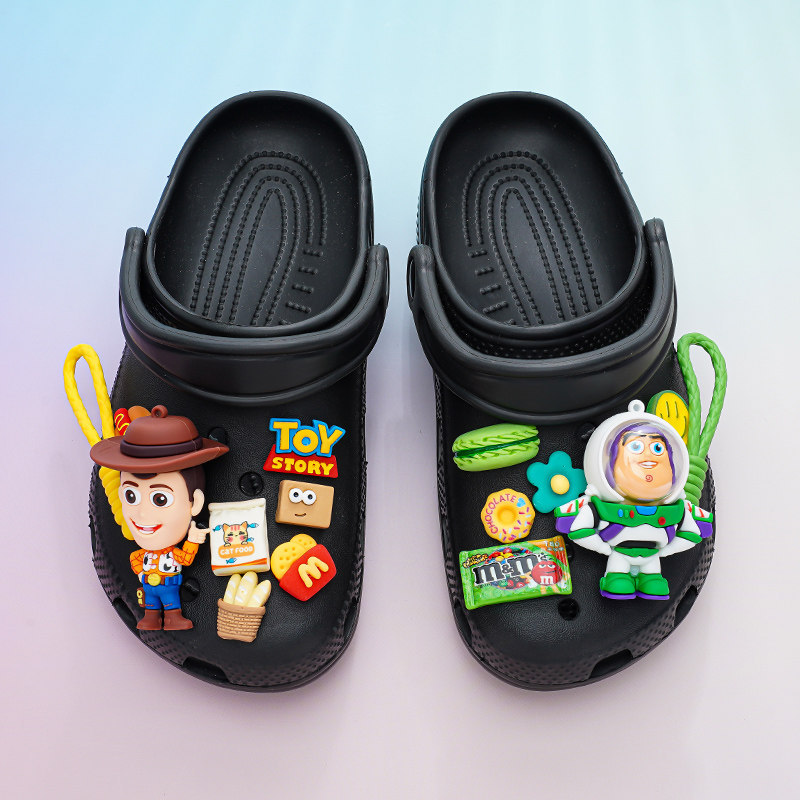 Phụ Kiện Lỗ Giày Ba Chiều Buzz Lightyear Câu Chuyện Đồ Chơi, Phù Hợp Crocs, Tháo Rời, Busch, Zhibixing, Hoa