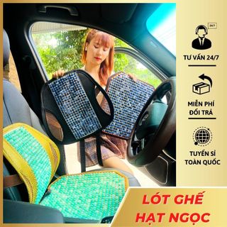 Lót ghế ô tô Hạt ngọc dùng cho các loại xe, hạt ngọc được kết với nhau bằng dây dù