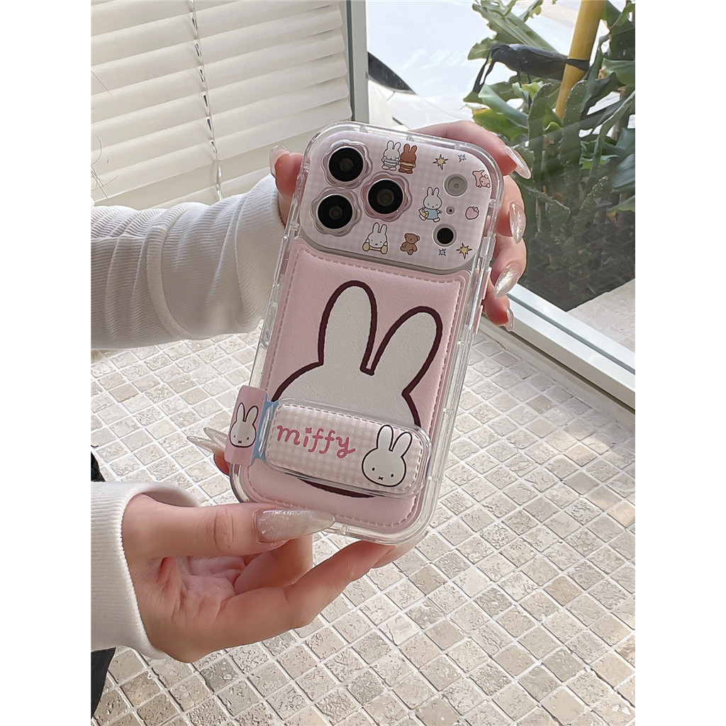Ốp điện thoại chất liệu PU họa tiết thỏ cho iPhone 17 Pro Max 16 pro max