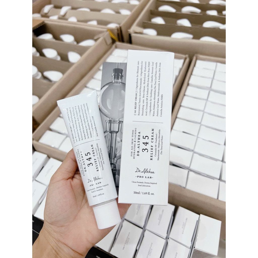 [Date 2029] Kem Dưỡng 345 Relief Cream Dr.Althea Cấp Ẩm Sâu, Phục Hồi Dịu Nhẹ Dưỡng Da Thuần Chay 50ml - ThyleeCosmetics