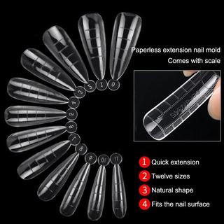 DIAPER & CORED DIY Poly Nail Gel Dạng Kép Mẹo 120 CHIẾC Qui Khuôn Nối Dài Cho Salon Phong Cách Móng Tay Nghệ Thuật Tại Nhà YTH