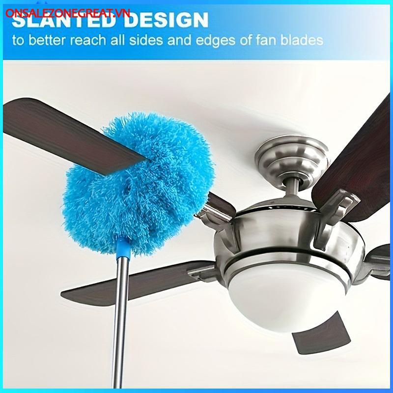Ons Quạt Trần Microfiber Duster Mở Rộng Lên Đến 80cm Tay Cầm Dài Bụi Loing Có Thể Tái Sử Dụng Bàn Chải Bụi Cho Gia Đình Dễ Dàng Vệ Sinh Tại