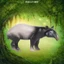Thế giới động vật ma thuật cho trẻ em Đồ chơi Tapir Mã Lai Mô phỏng nhận thức Mô hình sinh học tiền sử Thời đại cổ Vườn Khoa học phổ biến