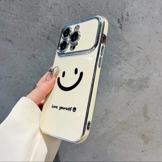 Dành Cho IPhone17 16 15 14 13 12 11 ProMaxX XR XSMax 78 Plus Cao cấp Smiley Emoji Cửa sổ lớn trường hợp điện thoại