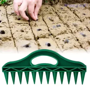 Máy rải hạt WANYEDI, Dụng cụ gieo hạt thủ công cầm tay 12 lỗ, Dụng cụ đục lỗ đất nhanh Dụng cụ làm vườn đất