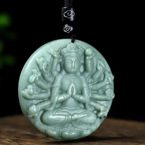 Vòng cổ tròn Chishou Guanyin mặt dây chuyền phong cách dân tộc cổ điển