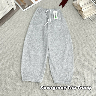 Quần Baggy Nỉ Loại 1, Lưng Cao, Dày Dặn, Lưng Chun Co Giãn, Thiết Kế Trơn Basic, Túi Hai Bên Tiện Lợi, Dễ Phối Đồ